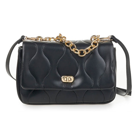 Verde Γυναικεία Τσάντα Χιαστί 16-6940 Μαύρο